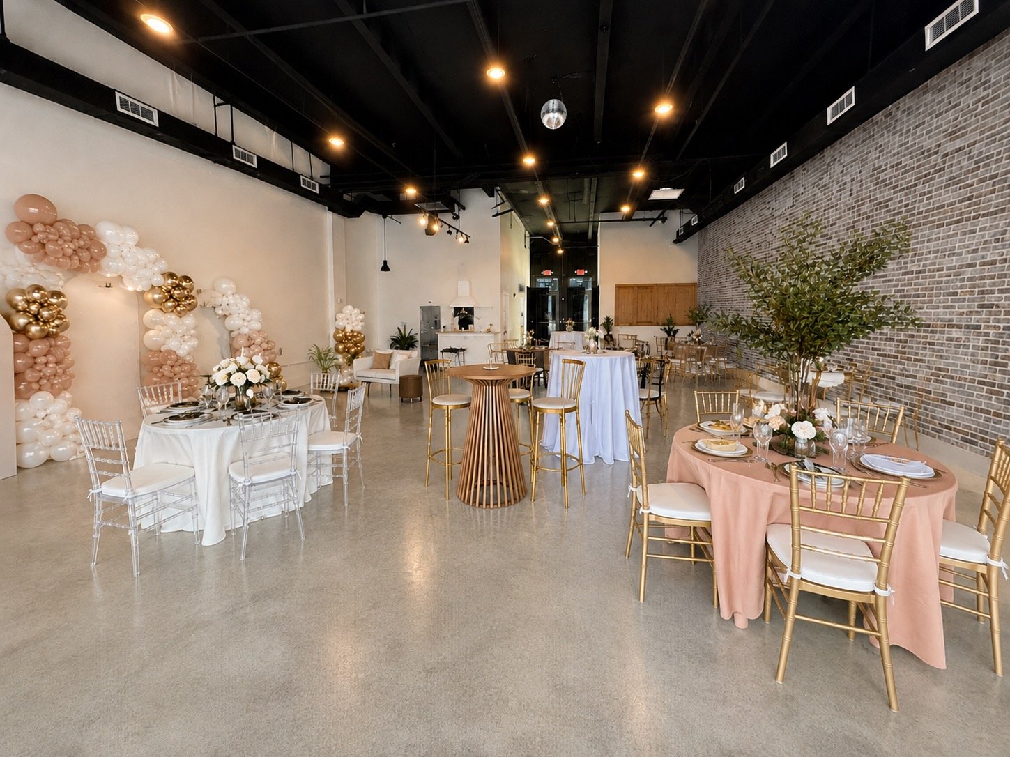 The Brick Room styled for an event